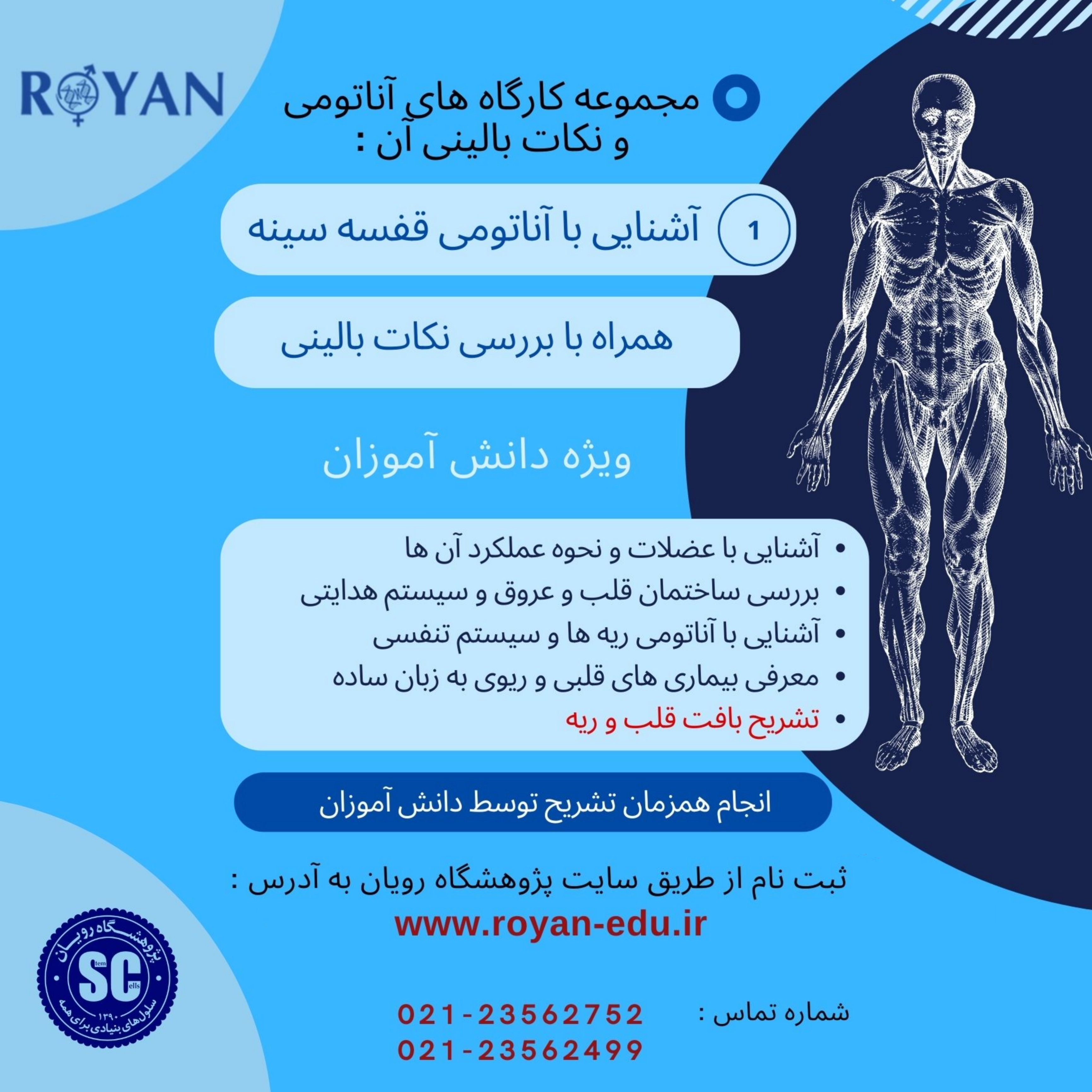کارگاه آناتومی و علوم تشریح ( آشنایی با آناتومی قفسه سینه )