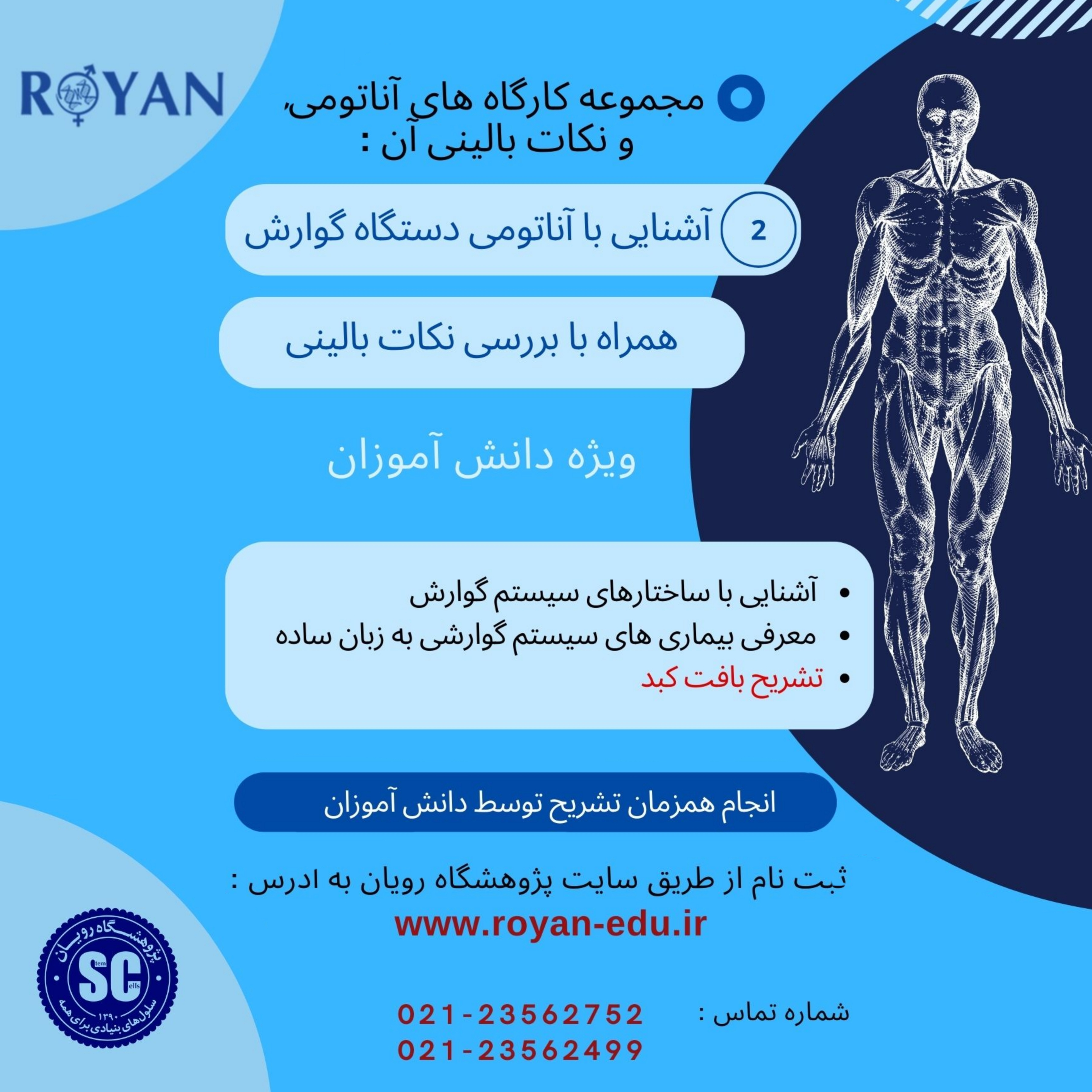 کارگاه آناتومی و علوم تشریح ( آشنایی با آناتومی دستگاه گوارش )